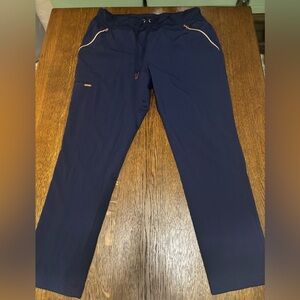 Cherokee Petite Medium Navy‎ Stretch Pull-On Jogger Pants Zip Pockets